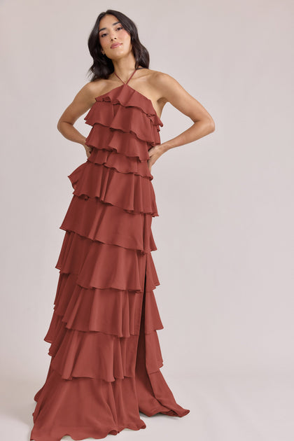 Carrie Chiffon Dress | Made To Order | Cinnamon Rose