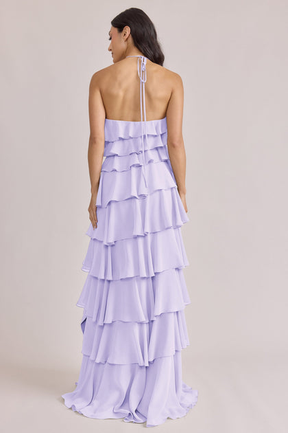 Carrie Chiffon Dress | Made To Order | Light Lavender