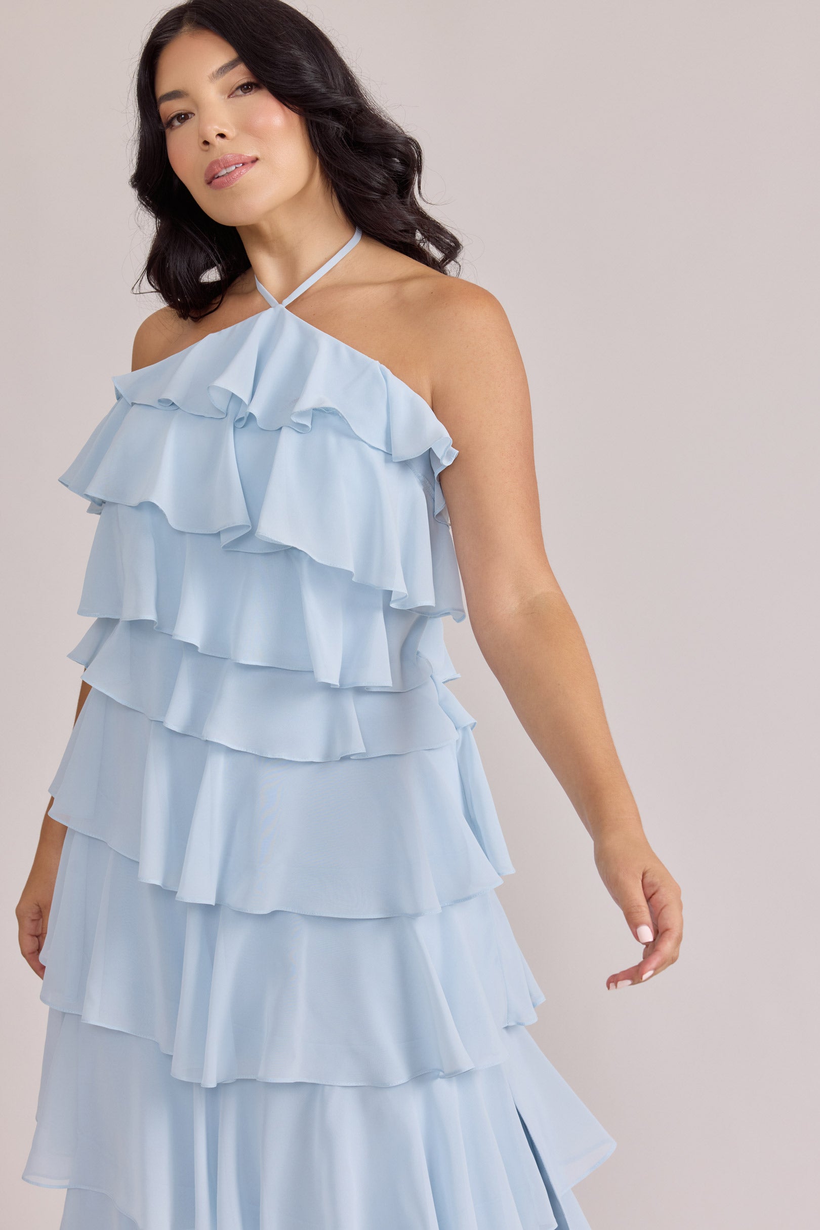 Carrie Chiffon Dress | Made To Order Light Lavender Carrie Chiffon Dress | Made To Order Light Lavender