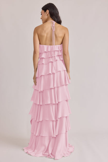 Carrie Chiffon Dress | Made To Order | Perfect Pink