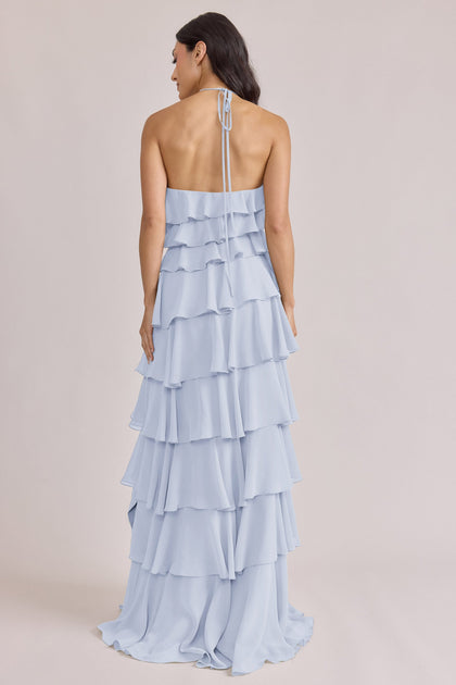 Carrie Chiffon Dress | Made To Order | Periwinkle