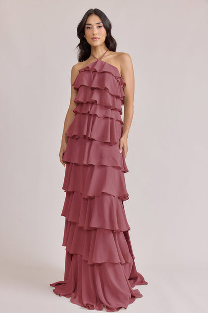 Carrie Chiffon Dress | Made To Order | Rosewood