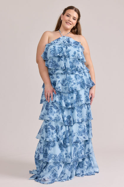 Model: Tegan; Color: Sky Blue Garden