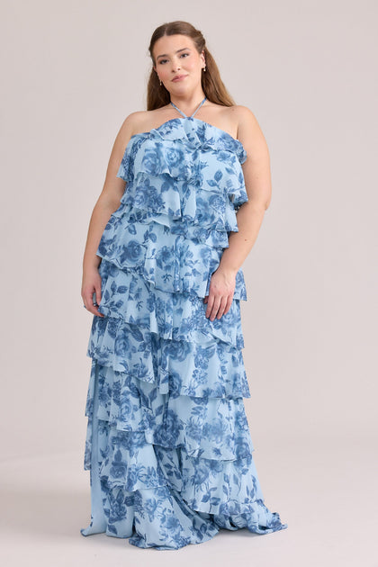 Model: Tegan; Color: Sky Blue Garden
