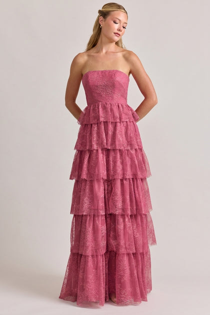 Charlie Lace Dress | Berry