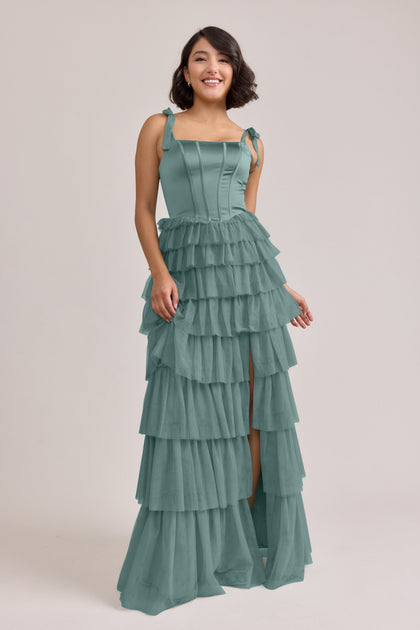 Charlotte Satin + Tulle Dress | Made To Order | Rosemary Satin / Rosemary Tulle