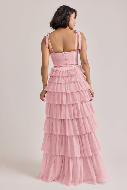 Charlotte Satin + Tulle Dress | Made To Order | Rosette Satin / Rosette Tulle