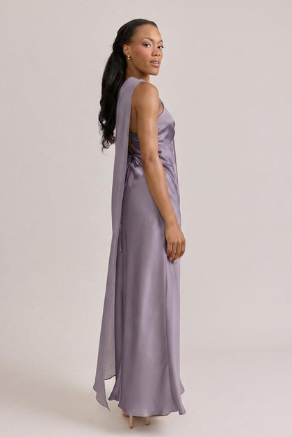 Chiffon Asymmetrical Shawl | Made To Order | Wisteria