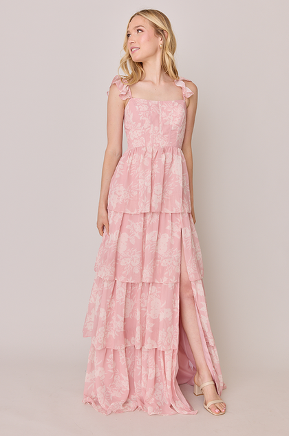 Chiffon Floral Print Mega Swatch | Blush Bouquet