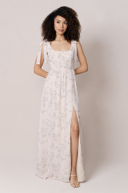 Chiffon Floral Print Mega Swatch | Champagne Bouquet