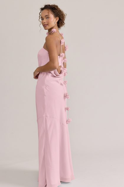 Chiffon Luxe Floral Scarf | Made To Order | Perfect Pink