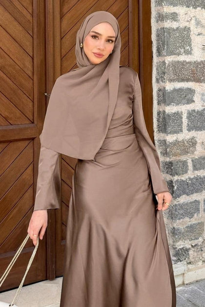Chiffon Mini Hijab | Made To Order | Latte