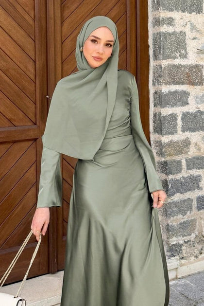 Chiffon Mini Hijab | Made To Order | Silver Sage