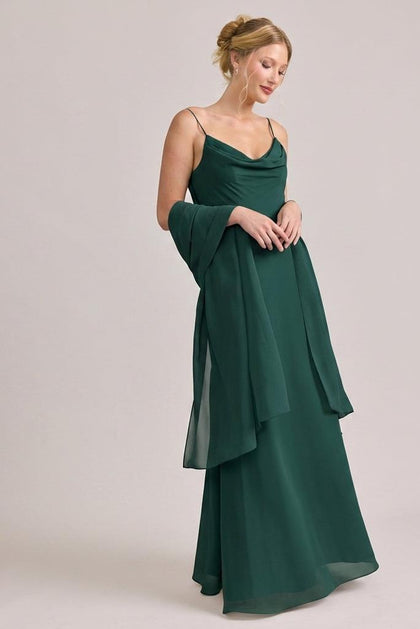 Chiffon Shawl | Made To Order | Classic Emerald