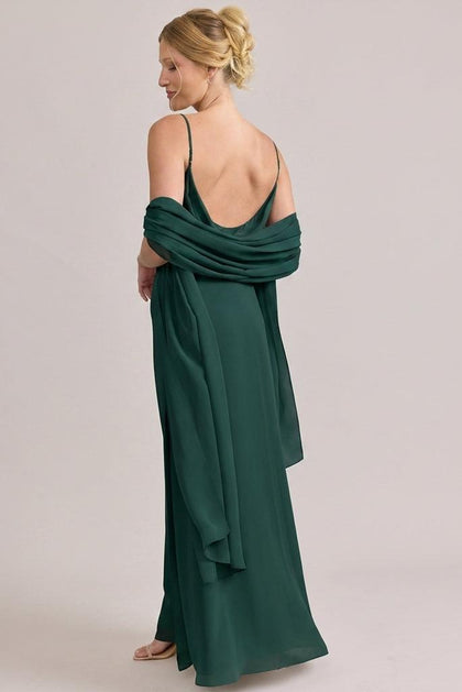 Chiffon Shawl | Made To Order | Classic Emerald