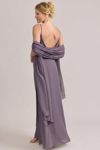 Chiffon Shawl | Made To Order | Dusty Purple