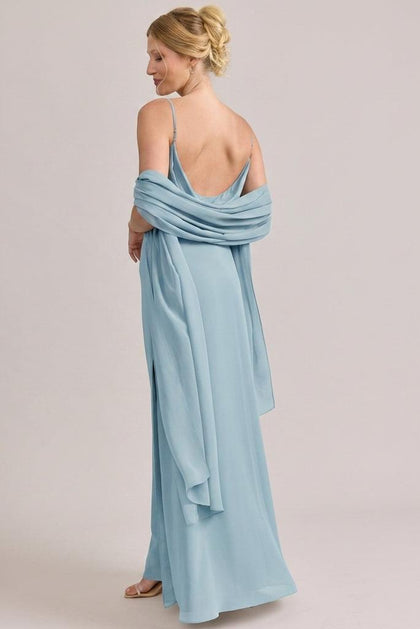 Chiffon Shawl | Made To Order | Light Blue