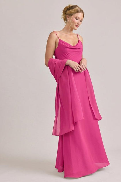 Chiffon Shawl | Made To Order | Malibu Pink