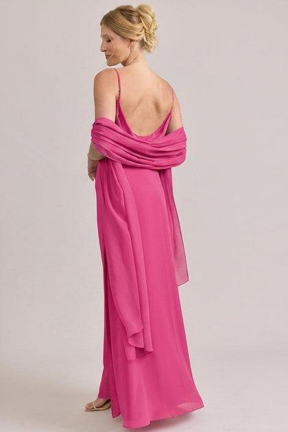 Chiffon Shawl | Made To Order | Malibu Pink