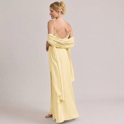 Chiffon Shawl | Made To Order | Pale Yellow