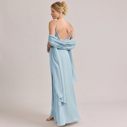 Chiffon Shawl | Made To Order | Sky Blue