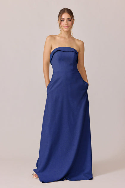 Clarke Suiting Dress | Made To Order | Blue