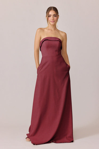 Clarke Suiting Dress | Made To Order | Cabernet