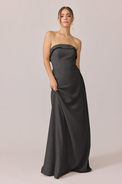 Clarke Suiting Dress | Made To Order | Charcoal