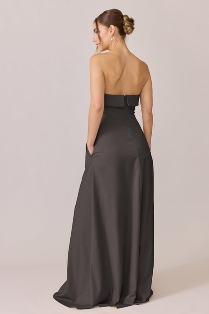 Clarke Suiting Dress | Made To Order | Charcoal