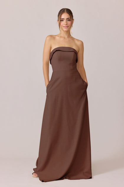 Clarke Suiting Dress | Made To Order | Espresso