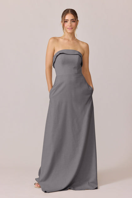 Clarke Suiting Dress | Made To Order | Gray