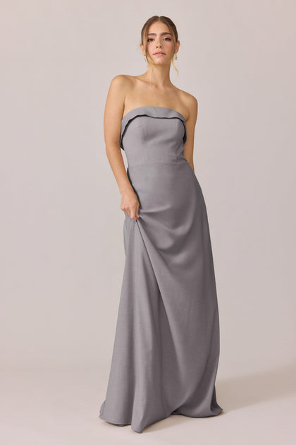 Clarke Suiting Dress | Made To Order | Gray