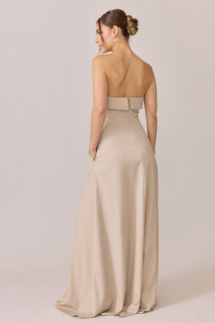 Clarke Suiting Dress | Made To Order | Light Tan