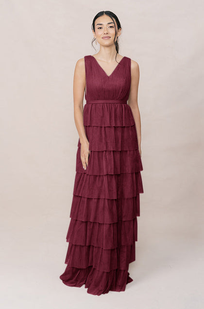 Clove Tulle Dress | Made To Order | Cabernet