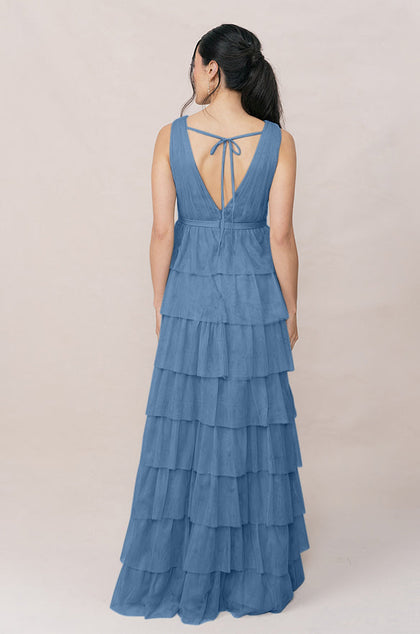 Clove Tulle Dress | Made To Order | Dusty Blue