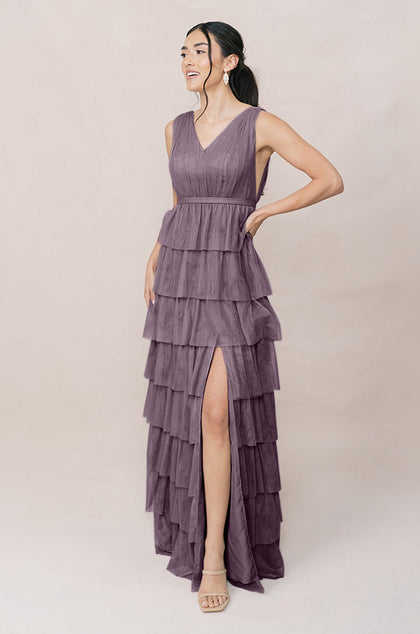 Clove Tulle Dress | Made To Order | Dusty Purple