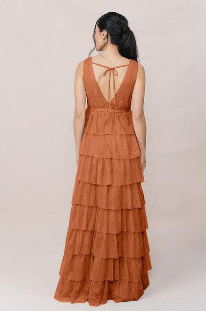 Clove Tulle Dress | Made To Order | Rust