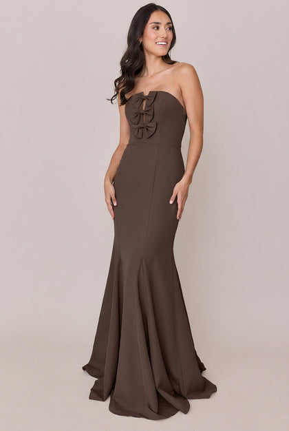 Colette Crepe Dress | Made To Order | Espresso