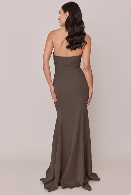 Colette Crepe Dress | Made To Order | Espresso