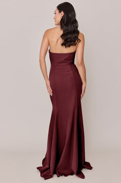 Colette Crepe Dress | Made To Order | Cabernet