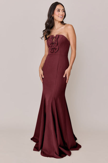 Colette Crepe Dress | Made To Order | Cabernet