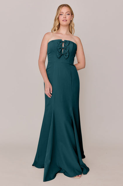 Colette Crepe Dress | Made To Order | Classic Emerald