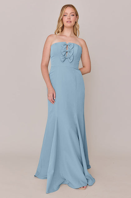 Colette Crepe Dress | Made To Order | French Blue