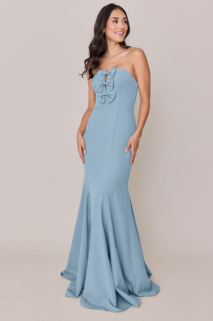 Colette Crepe Dress | Made To Order | French Blue