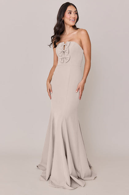 Colette Crepe Dress | Made To Order | Gold Champagne