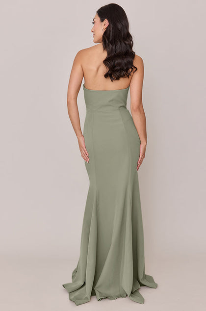 Colette Crepe Dress | Made To Order | Moss