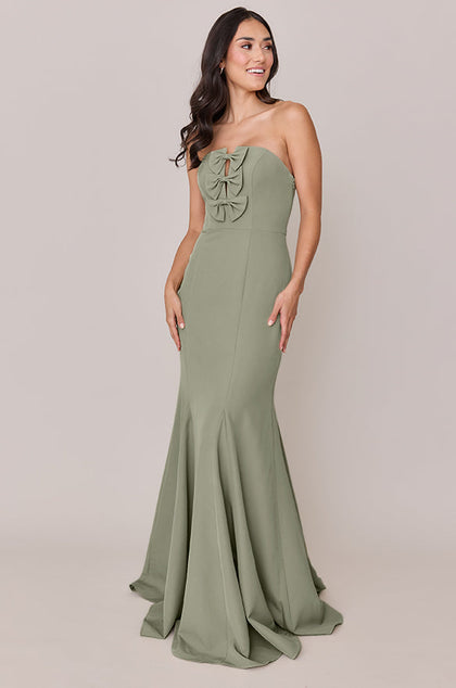 Colette Crepe Dress | Made To Order | Moss