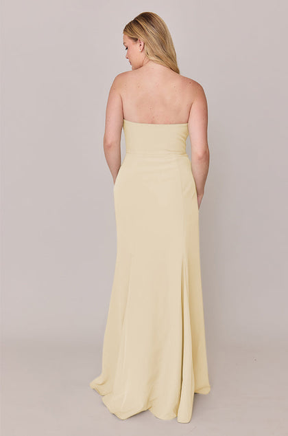 Colette Crepe Dress | Made To Order | Pale Yellow