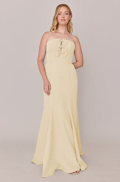 Colette Crepe Dress | Made To Order | Pale Yellow