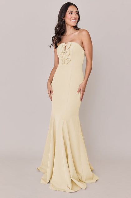 Colette Crepe Dress | Made To Order | Pale Yellow